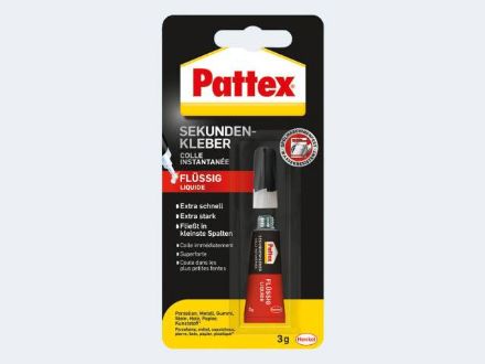 Zeige Details für Pattex Sekundenkleber 3g Classic flüssig Blister - 9H PSK1C Bild von Pattex Sekundenkleber 3g Classic flüssig Blister - 9H PSK1C