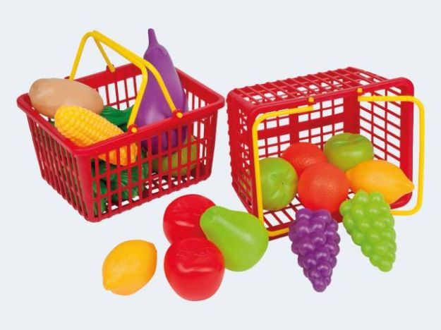 Bild von Einkaufskorb 15cm 18-tlg - Pro Bestellung wird eine von 2 Varianten per Zufallsprinzip zugesendet! - 45001