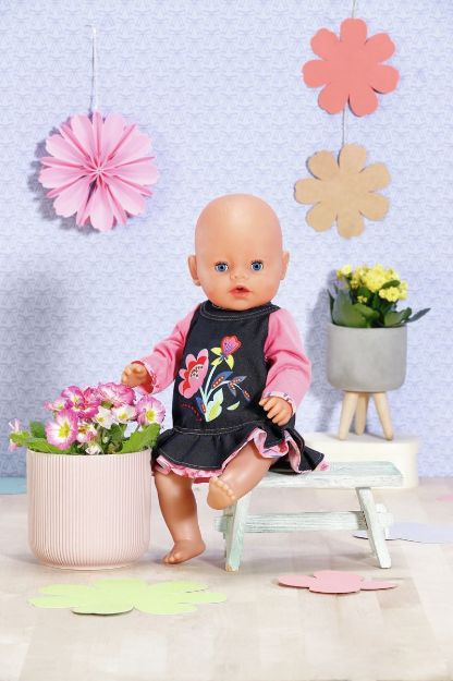 Bild von Zapf 871010 Dolly Moda Jeans Kleid 43cm