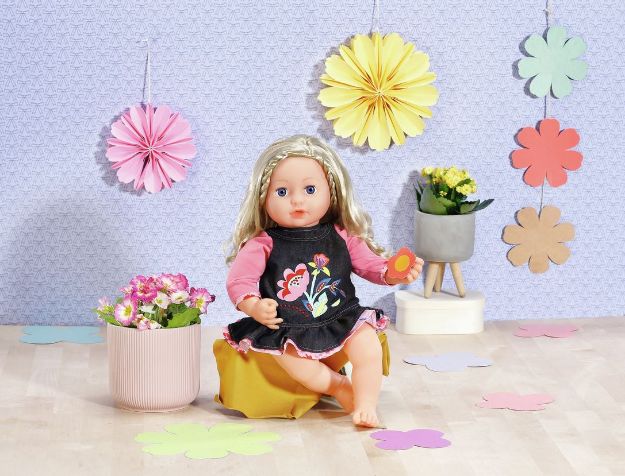 Bild von Zapf 871010 Dolly Moda Jeans Kleid 43cm