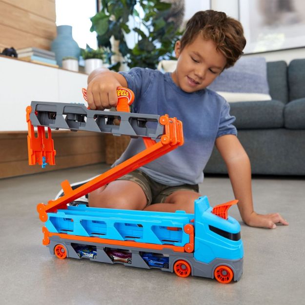 Bild von Mattel GVG37 Hot Wheels 2-in-1 Rennbahn Transporter