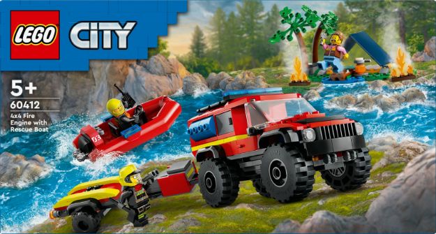 Bild von LEGO® City - 60412 Feuerwehrgeländewagen mit Rettungsboot
