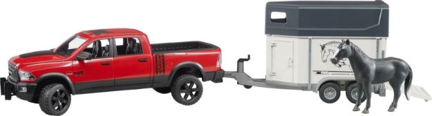 Bild von Bruder 02501 RAM 2500 Power Wagon mit Pferdeanhänger und 1 Pferd