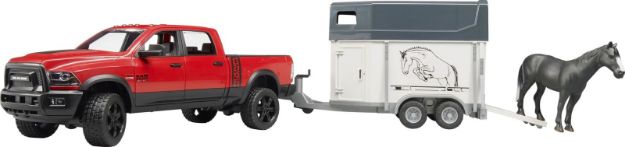 Bild von Bruder 02501 RAM 2500 Power Wagon mit Pferdeanhänger und 1 Pferd