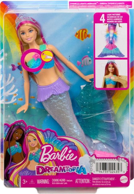 Bild von Barbie Malibu Zauberlicht Meerjungfrau Puppe - HDJ36