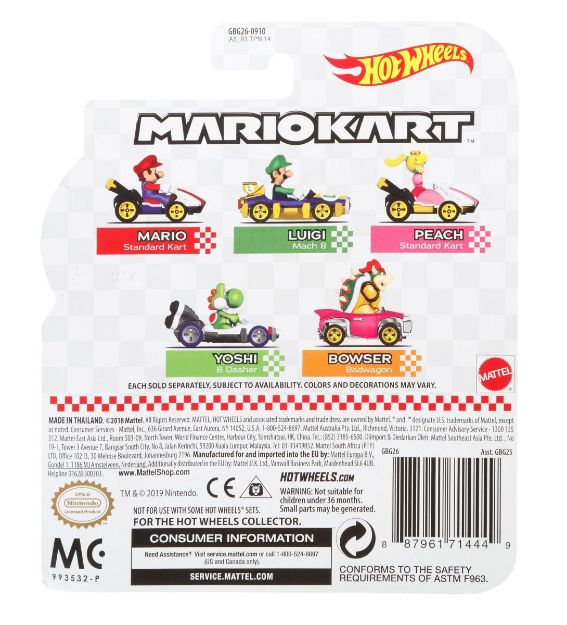 Bild von Mattel GBG25 Hot Wheels Mario Kart Replica 1:64 Die-Cast sortiert