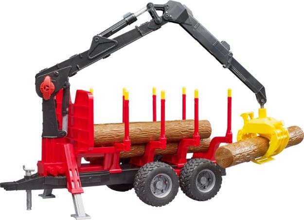 Bild von Bruder 02252 Rückeanhänger mit Ladekran plus Zubehör