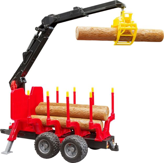 Bild von Bruder 02252 Rückeanhänger mit Ladekran plus Zubehör