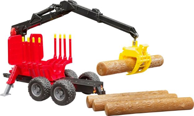 Bild von Bruder 02252 Rückeanhänger mit Ladekran plus Zubehör
