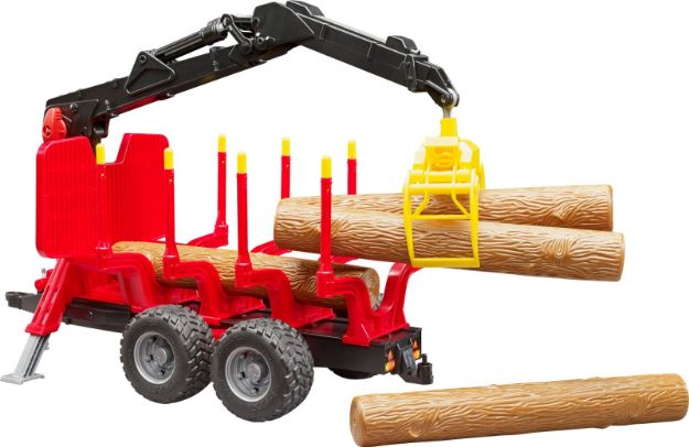 Bild von Bruder 02252 Rückeanhänger mit Ladekran plus Zubehör