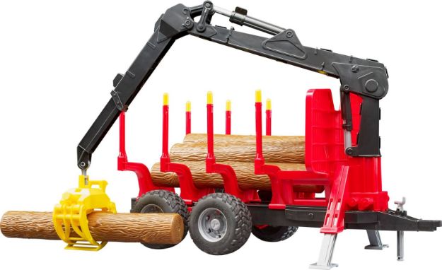 Bild von Bruder 02252 Rückeanhänger mit Ladekran plus Zubehör