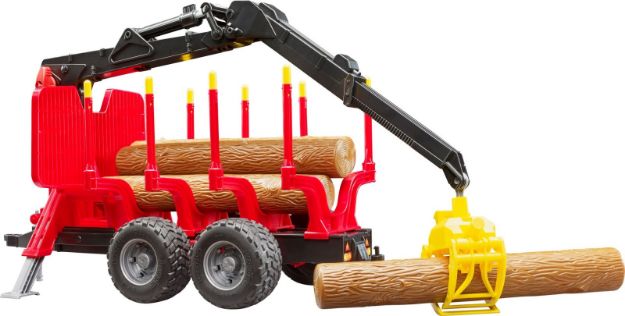 Bild von Bruder 02252 Rückeanhänger mit Ladekran plus Zubehör