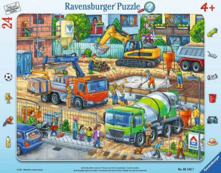 Zeige Details für Rahmenpuzzle 24T Auf der Baustelle ist was los - 05142 Bild von Rahmenpuzzle 24T Auf der Baustelle ist was los - 05142
