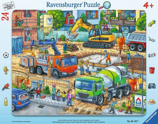 Bild von Rahmenpuzzle 24T Auf der Baustelle ist was los - 05142