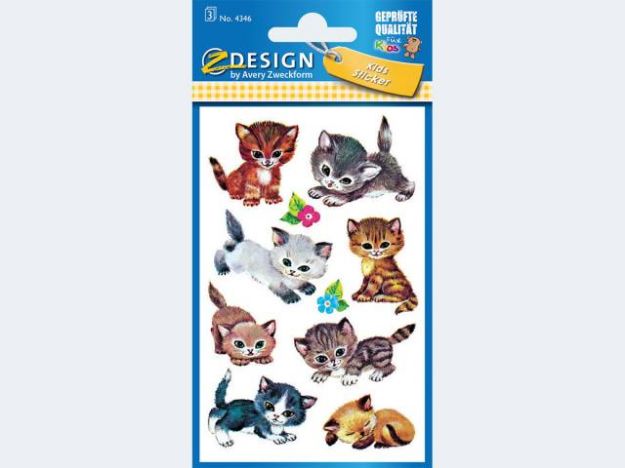 Bild von Sticker Katzen - Eine Verkaufseinheit = 10 Stück - 4346