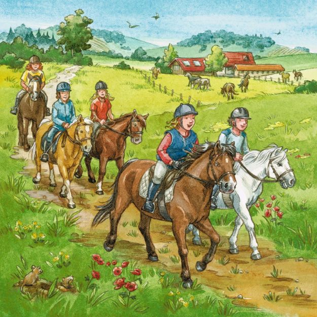 Bild von Ravensburger 09237 Puzzle Mein Reiterhof 3 x 49 Teile