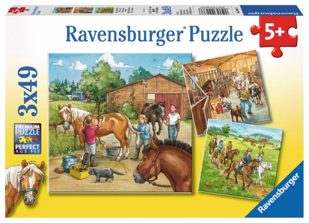 Bild von Ravensburger 09237 Puzzle Mein Reiterhof 3 x 49 Teile