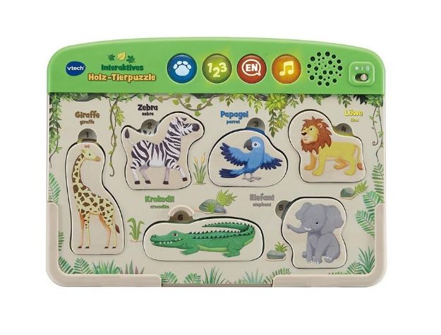 Bild von Vtech 80-613644 Interaktives Holz-Tierpuzzle