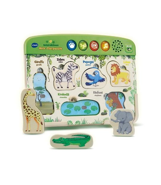 Bild von Vtech 80-613644 Interaktives Holz-Tierpuzzle