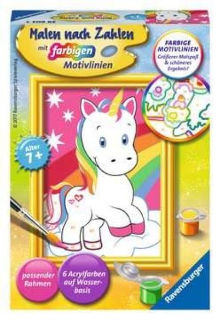 Bild von Ravensburger 29603 Malen nach Zahlen: Süßes Einhorn