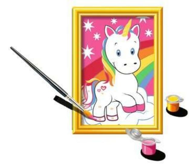 Bild von Ravensburger 29603 Malen nach Zahlen: Süßes Einhorn