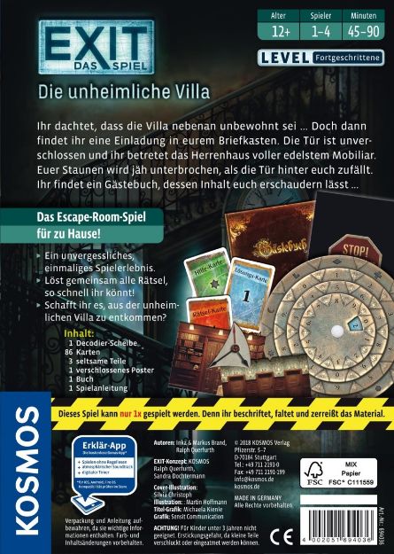 Bild von Kosmos EXIT - Die unheimliche Villa - 694036