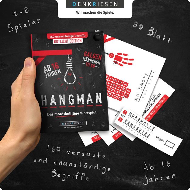 Bild von HANGMAN - ROTLICHT EDITION "Galgenmännchen TO GO" - HM2009