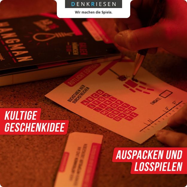 Bild von HANGMAN - ROTLICHT EDITION "Galgenmännchen TO GO" - HM2009