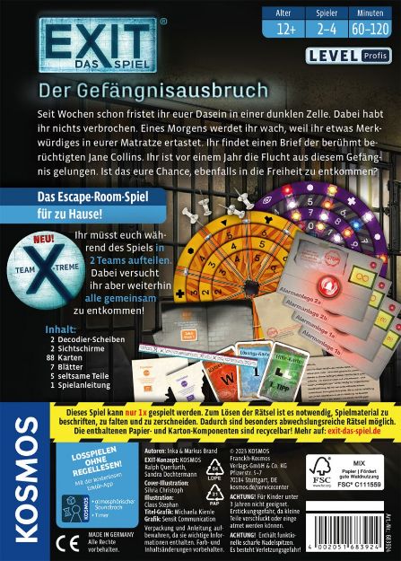Bild von EXIT Spiel Der Gefängisausbruch (P) 12+