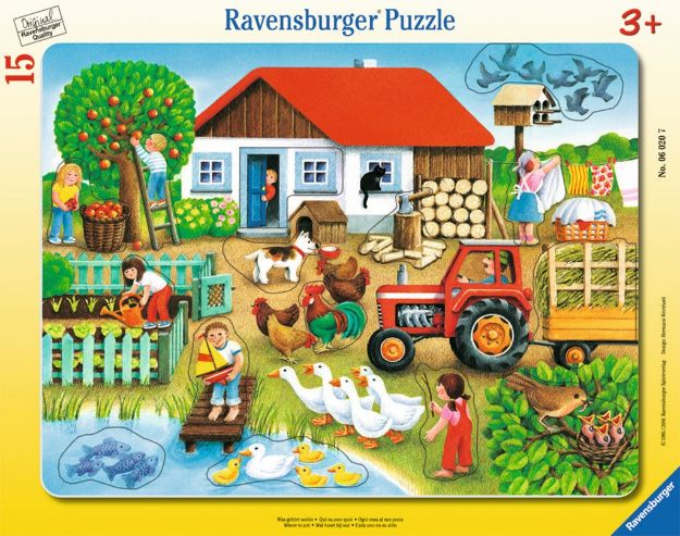 Bild von Ravensburger 06020 Rahmenpuzzle Was gehört wohin? 15 Teile