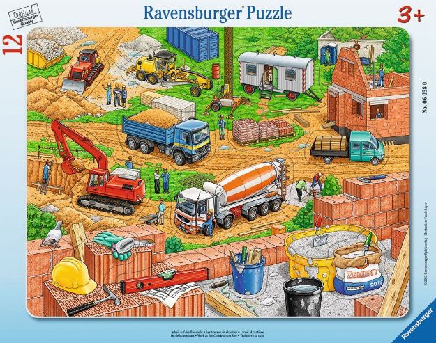 Bild von Ravensburger 06058 Rahmenpuzzle Arbeit auf der Baustelle 12 Teile