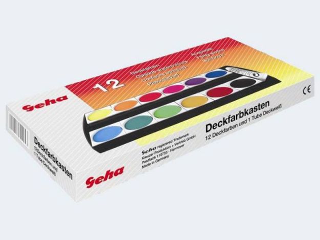 Bild von Deckfarbkasten Geha 12 Fbn/Deckweiss - 721217