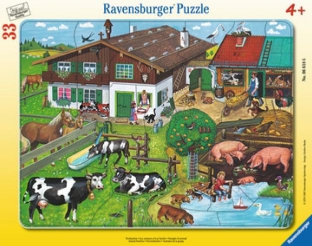 Bild von Ravensburger 06618 Rahmenpuzzle Tierfamilien 33 Teile