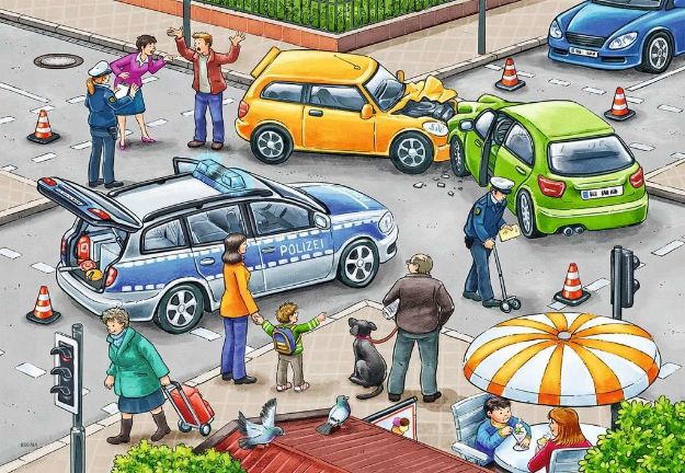 Bild von Ravensburger 07578 Puzzle Mit Blaulicht unterwegs 2 x 12 Teile