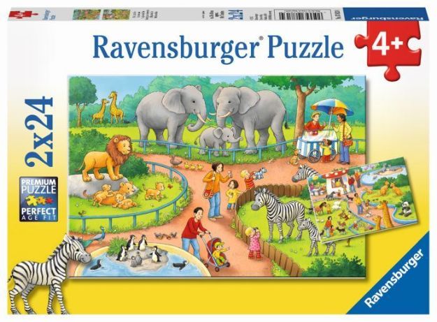 Bild von Puzzle 2x24T Ein Tag im Zoo - 07813