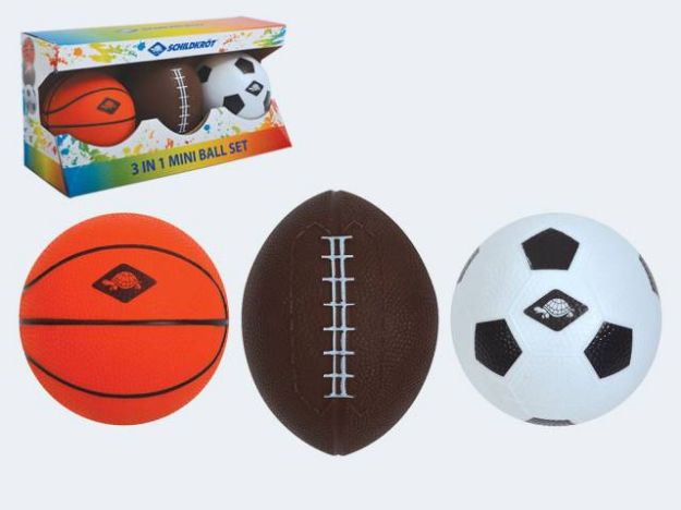 Bild von 3 Schildkröt Minibälle 11cm aufblasbar - 9070165