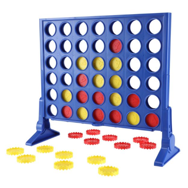Bild von 4 gewinnt, Strategiespiel für 2 Spieler, 4 gewinnt Rasterwand, 4 in einer Reihe, Spiel für Kinder ab 6 - A5640594