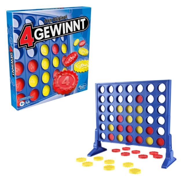 Bild von 4 gewinnt, Strategiespiel für 2 Spieler, 4 gewinnt Rasterwand, 4 in einer Reihe, Spiel für Kinder ab 6 - A5640594