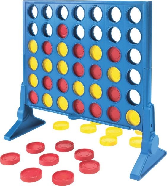 Bild von 4 gewinnt, Strategiespiel für 2 Spieler, 4 gewinnt Rasterwand, 4 in einer Reihe, Spiel für Kinder ab 6 - A5640594