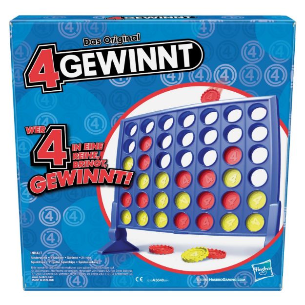 Bild von 4 gewinnt, Strategiespiel für 2 Spieler, 4 gewinnt Rasterwand, 4 in einer Reihe, Spiel für Kinder ab 6 - A5640594