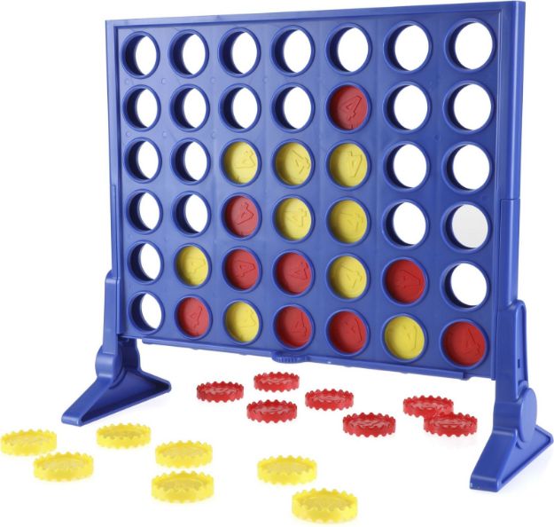 Bild von 4 gewinnt, Strategiespiel für 2 Spieler, 4 gewinnt Rasterwand, 4 in einer Reihe, Spiel für Kinder ab 6 - A5640594