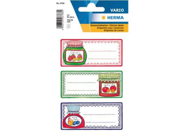 Bild von Einmachetiketten Einmachgläser - verschiedene Varianten - Eine Verkaufseinheit = 10 Stück - 3766