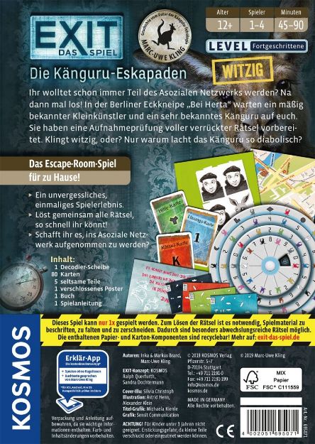 Bild von Kosmos EXIT - Die Känguru-Eskapaden - 695071
