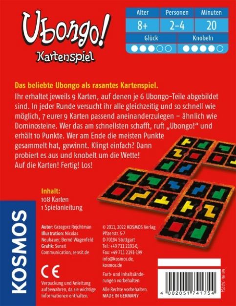 Bild von Ubongo! Kartenspiel 2022 - 741754