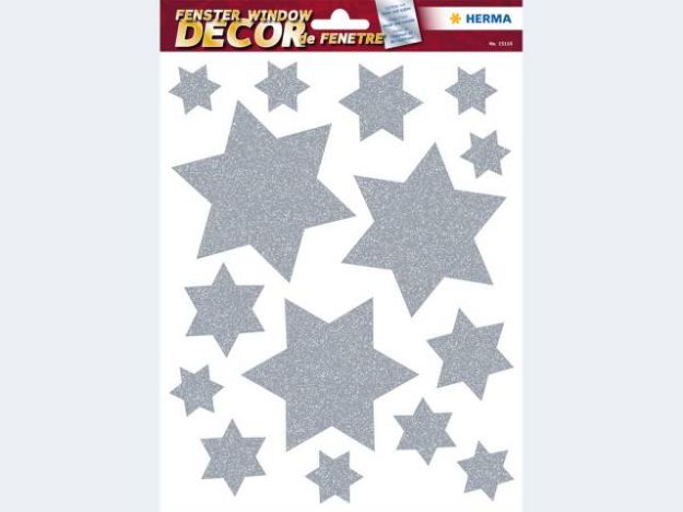 Bild von W-Fensterbilder Sterne silber - 15110