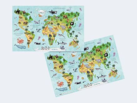 Zeige Details für Schreibunterlagen Karton 55x35cm Weltkarte - 19667 Bild von Schreibunterlagen Karton 55x35cm Weltkarte - 19667