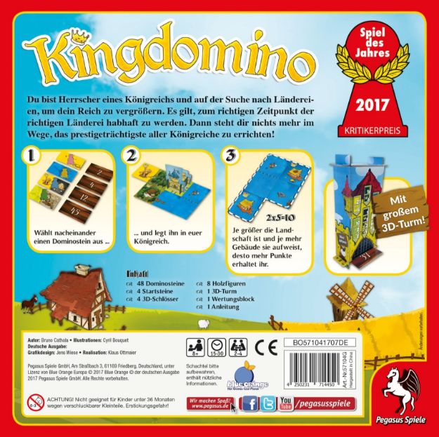 Bild von Pegasus Spiele Kingdomino Spiel des Jahres 2017 - 57104G