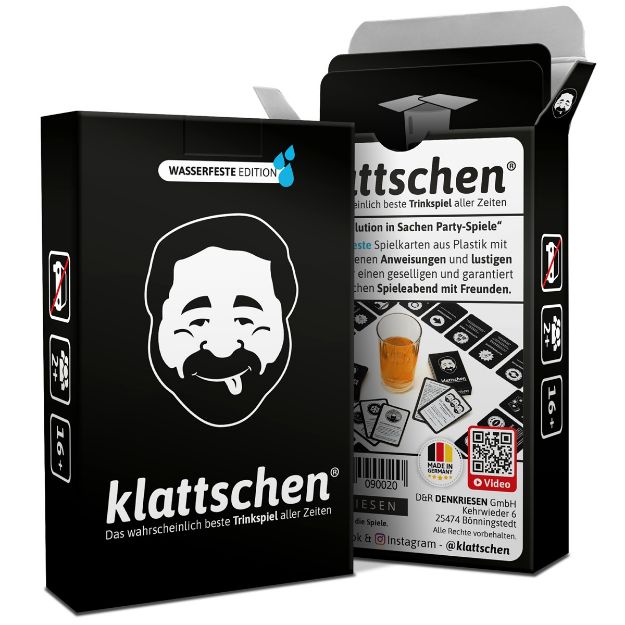 Bild von klattschen® - Trinkspiel - WASSERFESTE EDITION - Das wahrscheinlich beste Trinkspiel aller Zeiten - KL1120