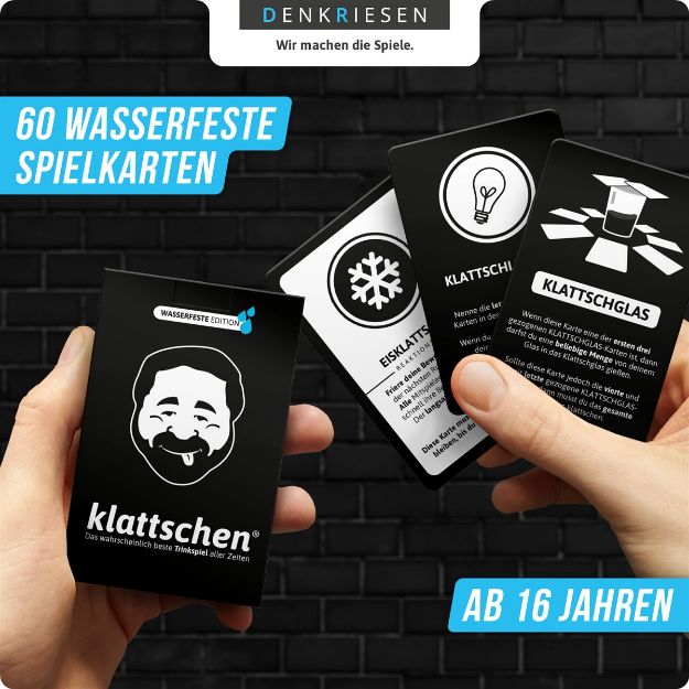 Bild von klattschen® - Trinkspiel - WASSERFESTE EDITION - Das wahrscheinlich beste Trinkspiel aller Zeiten - KL1120