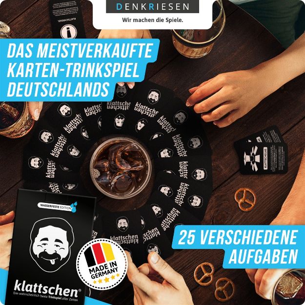 Bild von klattschen® - Trinkspiel - WASSERFESTE EDITION - Das wahrscheinlich beste Trinkspiel aller Zeiten - KL1120